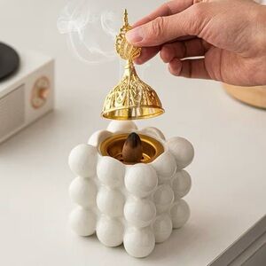 NWT Incense Burner White Ceramic